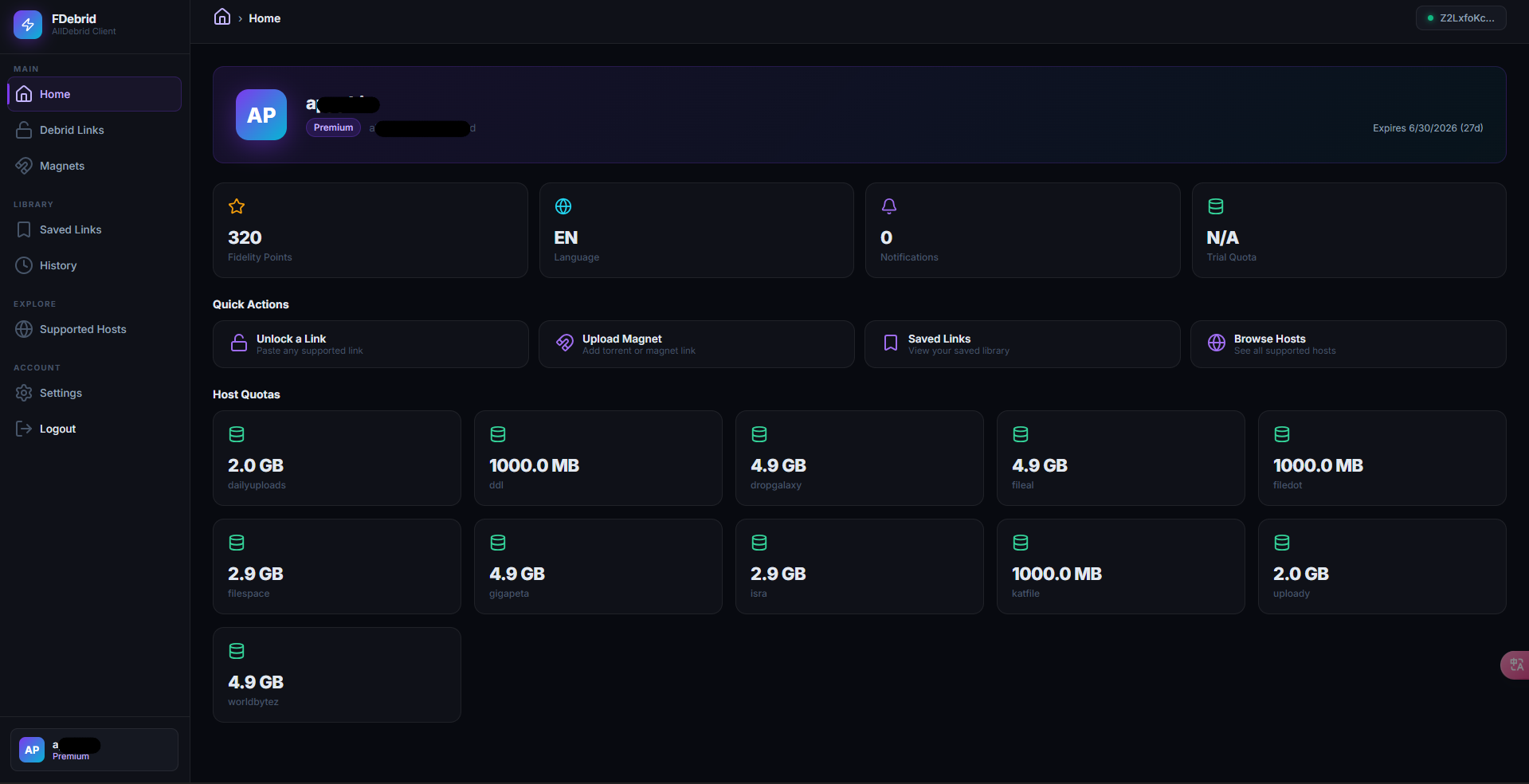 Dashboard Screenshot